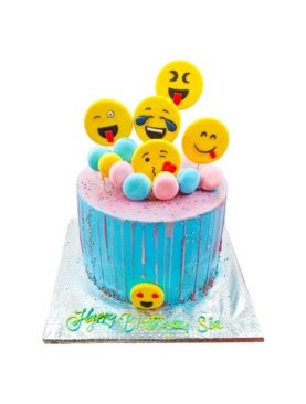 Smiley Emoji Theme Cake
