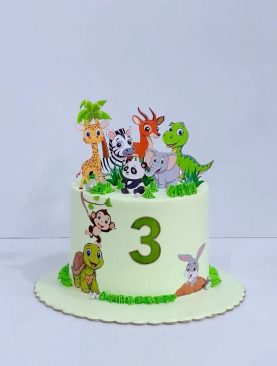 Animal Zoo Theme Cake