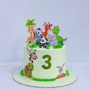 Animal Zoo Theme Cake