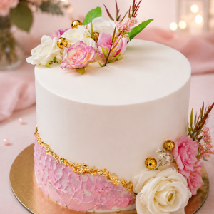 Aesthetic Floral Cake