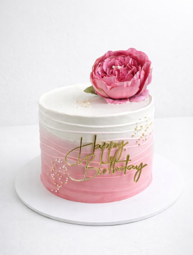Rose Theme Birthday Cake
