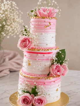 Pink Rosy Cake