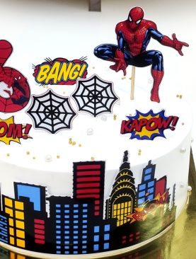 Spider Man Theme Cake