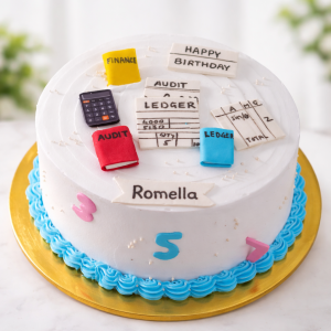 Accountant Theme Birthday Cake